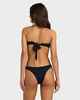ROXY LADIES SD BEACH CLASSICS RING BANDEAU BIKINI TOP - BLACK