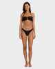 ROXY LADIES SD BEACH CLASSICS RING BANDEAU BIKINI TOP - BLACK