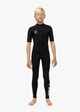 VISSLA BOYS 2MM 7 SEAS CHEZT ZIP S/S STEAMER - BLACK
