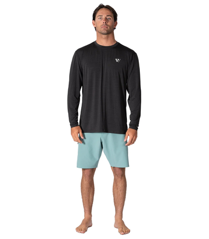 VISSLA MENS TWISTED ECO L/S RASHSHIRT - BLH