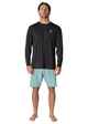 VISSLA MENS TWISTED ECO L/S RASHSHIRT - BLH
