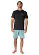 VISSLA MENS TWISTED ECO S/S RASHSHIRT - BLACK