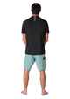 VISSLA MENS TWISTED ECO S/S RASHSHIRT - BLACK
