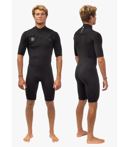 VISSLA MENS 2MM 7 SEAS GBS CHESTZIP SPRINGSUIT - BLACK