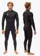 VISSLA MENS 3/2 7 SEAS COMP CHEST ZIP STEAMER - BLACK 2