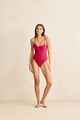 RHYTHM LADIES CLASSIC MINIMAL ONEPIECE SWIMSUIT - SANGRIA
