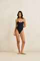 RHYTHM LADIES CLASSIC MINIMAL ONE PIECE SWIMSUIT - BLACK