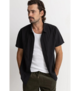 RHYTHM MENS CLASSIC LINEN S/S DRESS SHIRT - VINTAGE BLACK