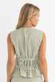 RHYTHM TIE FRONT FASHION TOP - ALOE 
