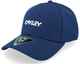 OAKLEY 6 PANEL STRETCH FIT METALLIC CAP - ABYSS / WHITE
