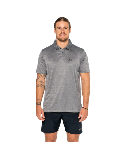 OAKLEY MENS NEW GALAXY S/S POLO - GRANITE HEATHER