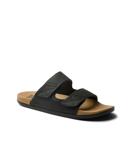 REEF MENS COSHION TRADEWIND SLIDE - BLACK / TAN