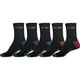 GLOBE INGLES CREW SOCK 5 PACK - BLACK ASST SIZE 7-11