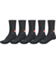 GLOBE MINIBAR CREW SOCK 5 PACK - BLACK - SIZE 7-11