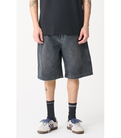 XLARGE BAGGY 91 BULL DENIM SHORT - FADED BLACK