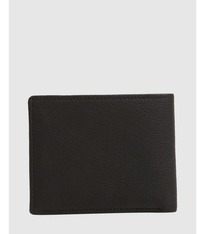 BILLABONG MENS ROCKAWAY 2 IN 1 LEATHER WALLET - BLACK