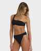 BILLABONG LADIES LAURA TWISTED SUN 1 SHOULDER BIKINI TOP - BLACK