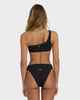BILLABONG LADIES LAURA TWISTED SUN 1 SHOULDER BIKINI TOP - BLACK