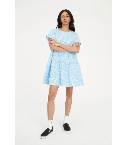 HUFFER LADIES CATALINA MILLY DRESS - BLUE / CHALK
