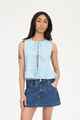 HUFFER LADIES CATALINA BOW TOP - BLUE / CHALK