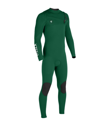 VISSLA BOYS 7 SEAS 3/2 CHEST ZIP STEAMER - EVERGREEN