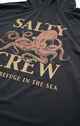 SALTY CREW MENS INK SKING HOODED MASK SUNSHIRT - COAL