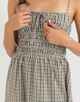 RHYTHM LADIES ANTIBES PLAID MIDI DRESS - OLIVE