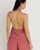 RHYTHM LADIES CHECK HALTER TOP - RED