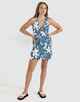 RHTYHM LADIES MALIA HALTER MINI DRESS - BLUE