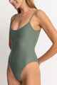 RHYTHM LADIES CLASSIC MINIMAL ONE PIECE SWIMSUIT - OLIVE
