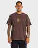 QUIKSILVER TAKARANGI TEE - CHOC BROWN