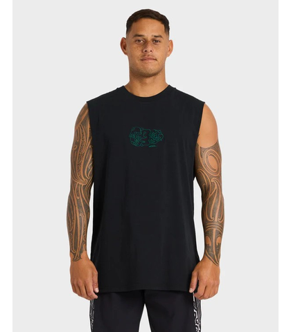 QUIKSILVER TIKI MUSCLE - BLACK