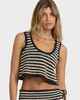 BILLABONG LADIES LAURA FLIP TIDE TOP - BLACK SANDS