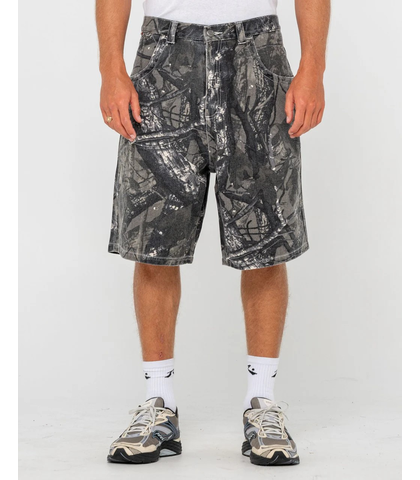 RUSTY MENS FLIP RAMBO JORT - GREY CAMO