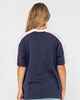 RUSTY LADIES ARCHIVED SHOOTER OVERSIZE TEE - NAVY