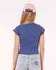 RIPCURL GIRLS PARADISE CLUB RIB TEE - WASHED NAVY