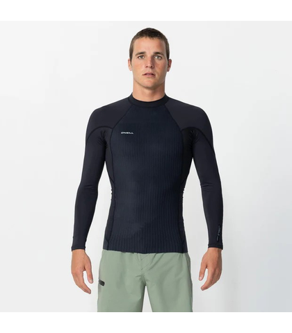 O'NEILL MENS HYPERFREAK TBX3 NEO / LYCRA L/S SURF JACKET - BLACK