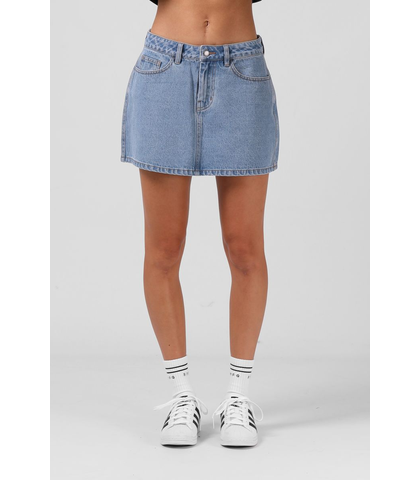 RPM LADIES DENIM MINI SKIRT - CLASSIC BLUE