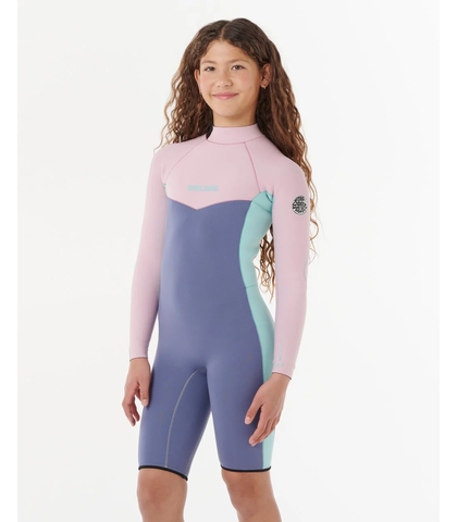 RIPCURL GIRLS 2MM DAWN PATROL L/S SPRINGSUIT - PINK
