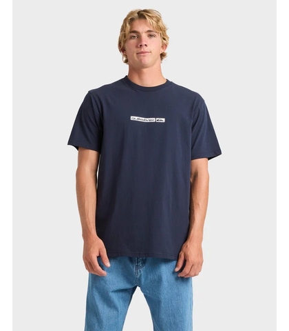 QUIKSILVER MENS OMNI SCROLL S/S TEE - DARK NAVY