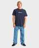 QUIKSILVER MENS OMNI SCROLL S/S TEE - DARK NAVY