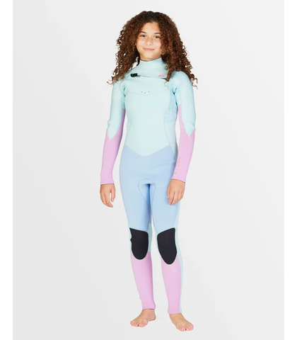 BILLABONG GIRLS 3/2 SYNERGY GBS CHESTZIP STEAMER - ICEBERG