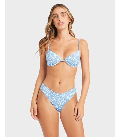BILLABONG LADIES MORE THAN WAVES BONDI BIKINI PANT - TIDAL WAVES