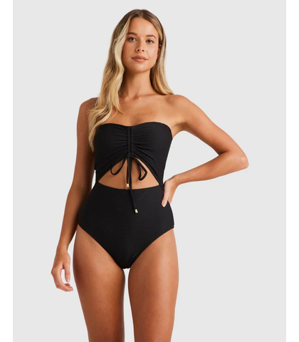 BILLABONG LADIES TANLINES BANDEAU ONEPIECE SWIMSUIT - BLACK
