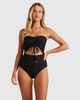 BILLABONG LADIES TANLINES BANDEAU ONEPIECE SWIMSUIT - BLACK