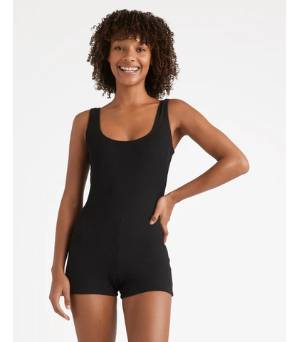 BILLABONG LADIES TANLINES RETRO SURF BODYSUIT - BLACK