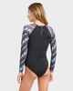 BILLABONG GIRLS SEA LEVEL L/S SWIMSUIT - OFF BLACK