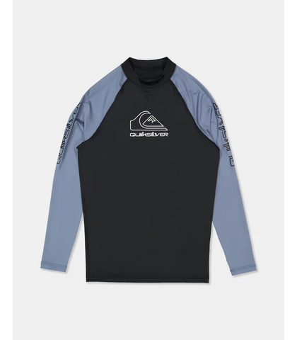 QUIKSILVER MENS ON TOUR L/S RASHSHIRT - CHINA BLUE