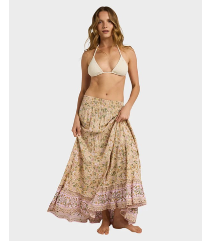 ROXY LADIES GARLAND RADIANT SUN SKIRT - STONE