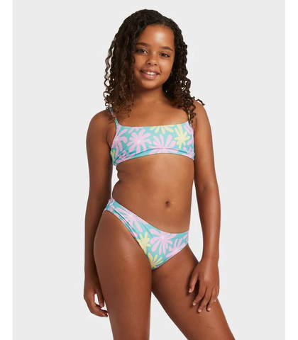 ROXY GIRLS FLOWER LOVER BRALETTE BIKINI SET - SHADE FLIPPER